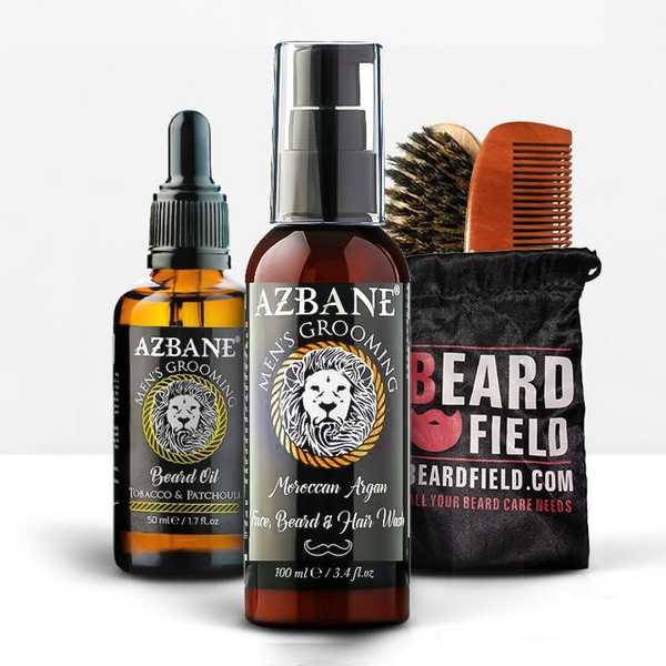 The Essential Beard Grooming Kit | Beard Brush + Beard Comb + Premium Beard Oil + Beard Wash