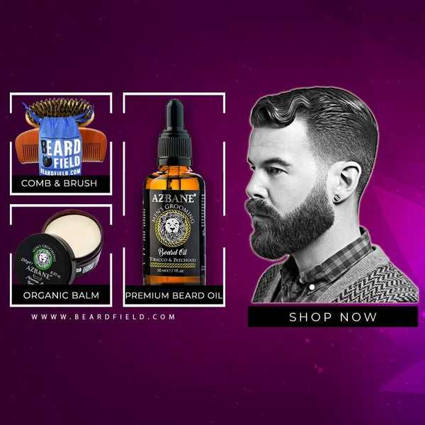 PROMO Organic Beard Care Kit | Balm + Beard Oil + Beard Brush & Comb
