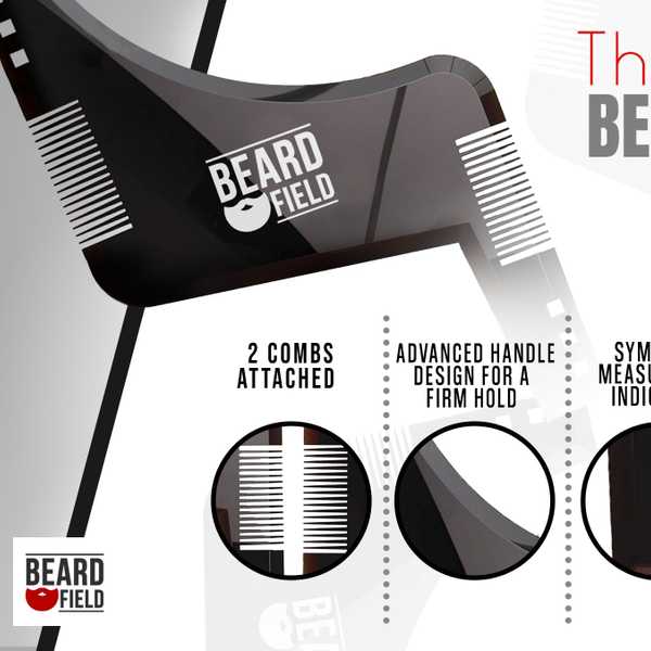 Beard shaping and  styling tool for perfect neck line and top lines - Double-sided