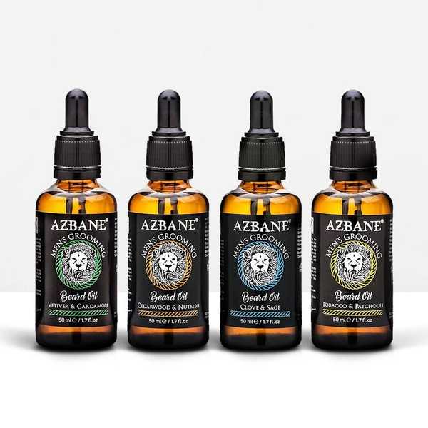 Beard Oil Care Sample set - 4 scents of Premium, Pure with natural ingredients -KIT